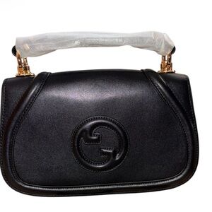Fashion Lux  Black Leather Handbag